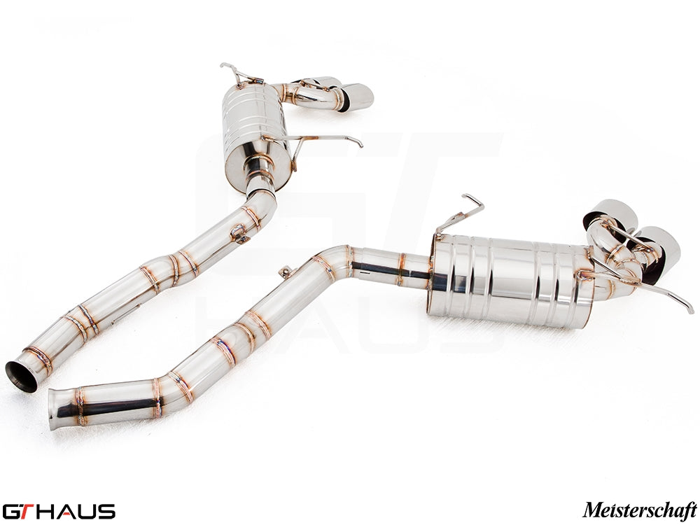 Premium Meisterschaft exhaust system for Mercedes-Benz W164 ML63 AMG, enhancing performance and sound for V8 6.3L SUVs.