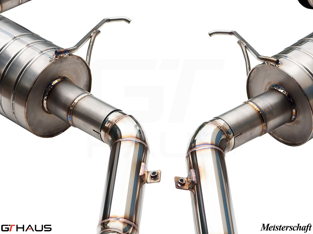 Premium exhaust system for Mercedes-Benz W164 ML63 AMG, featuring high-quality stainless steel construction and precision design.