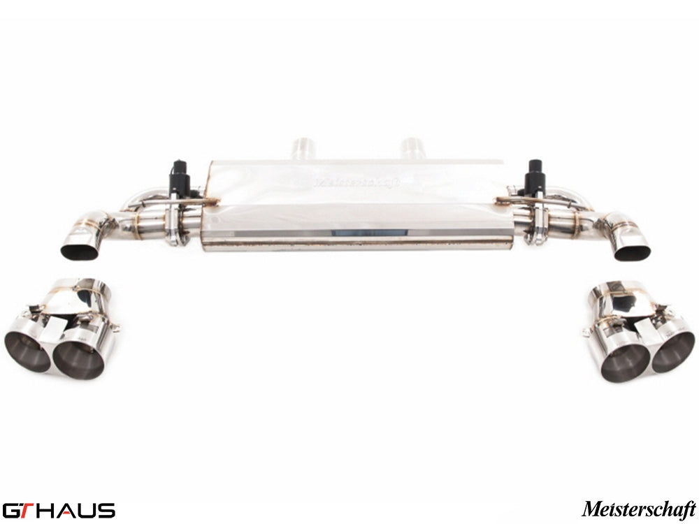 Premium exhaust system for Mercedes-Benz W166 ML63 AMG, featuring stainless steel construction and electronic valve control.