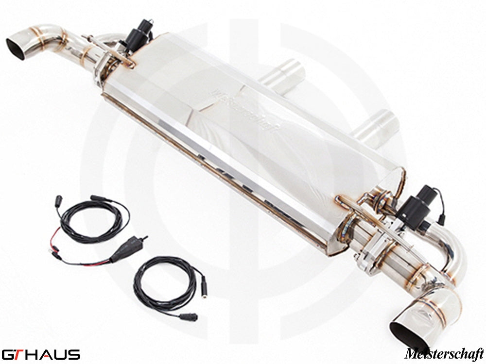Premium exhaust system for Mercedes-Benz W166 ML63 AMG, featuring stainless steel construction and electronic valve control.