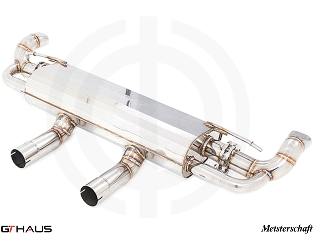 Premium exhaust system for Mercedes-Benz W166 ML63 AMG, featuring stainless steel construction and electronic valve control.