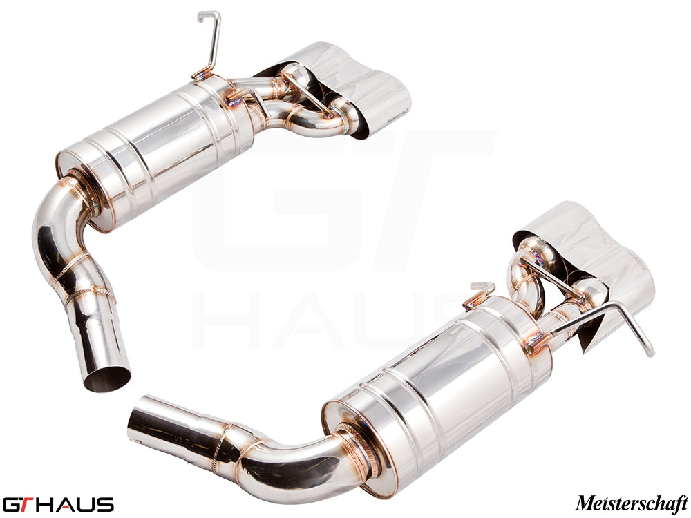 Premium exhaust system for Mercedes-Benz W204 C63 AMG V8 Black Series, enhancing performance and sound.