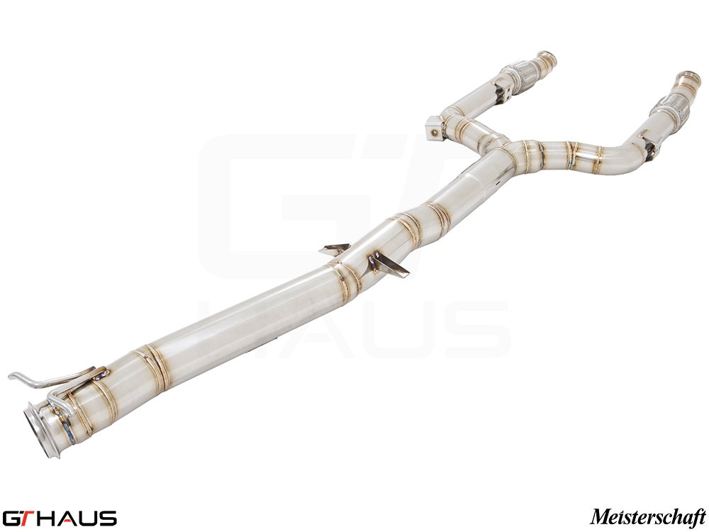 Premium stainless steel cat-back LSR pipe for Mercedes-Benz W205 C-Sedan 2015-2021, enhancing performance and sound.