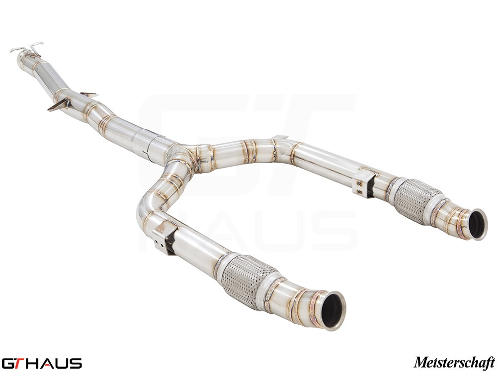 Premium stainless steel cat-back LSR pipe for Mercedes-Benz W205 C-Sedan 2015-2021, enhancing performance and sound.