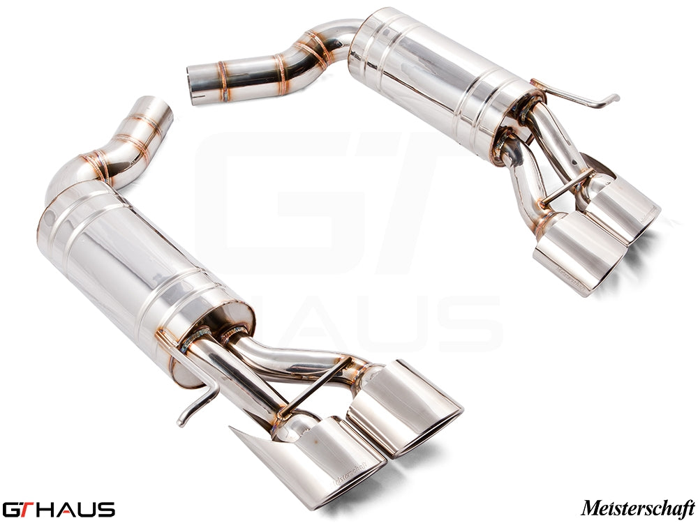 Premium stainless steel exhaust system for Mercedes-Benz W211 E-Class E63 AMG V8, enhancing performance and sound.