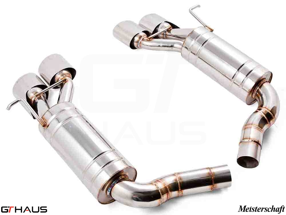 Premium exhaust system for Mercedes-Benz W211 E-Class E63 AMG V8, featuring stainless steel construction and enhanced performance.