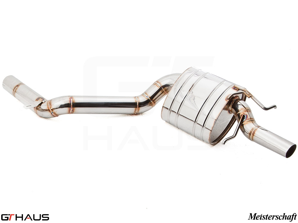 Premium stainless steel exhaust system for Mercedes-Benz W212 E-Class E550 V8 models, enhancing performance and sound.