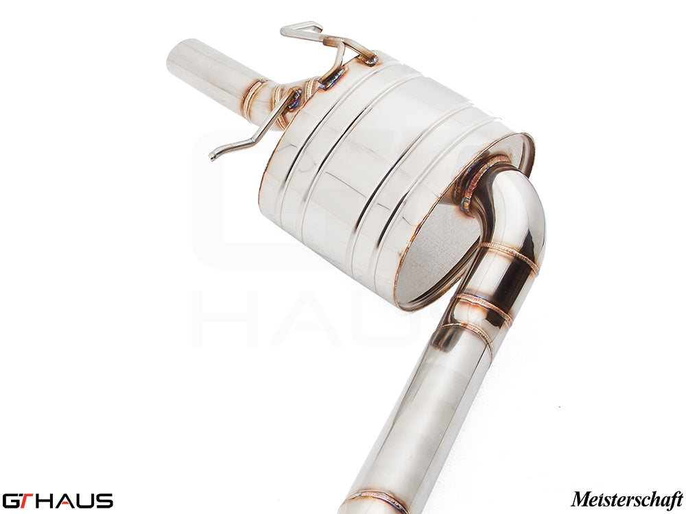 Premium exhaust system for Mercedes-Benz W212 E-Class E550 V8, featuring stainless steel construction and precision design.