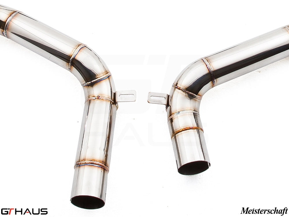 Premium stainless steel exhaust pipes for Mercedes-Benz W212 E-Class E63 AMG V8, designed for enhanced performance and sound.