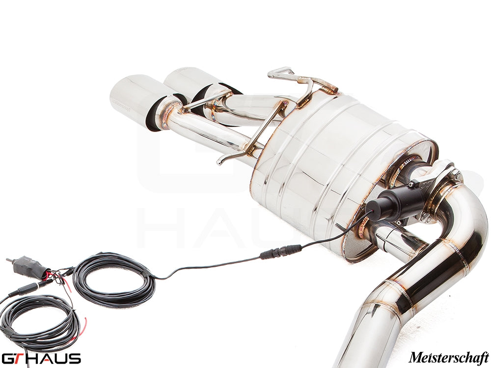Premium Meisterschaft exhaust system for Mercedes-Benz W212 E-Class E63 AMG V8, featuring electronic valve control.
