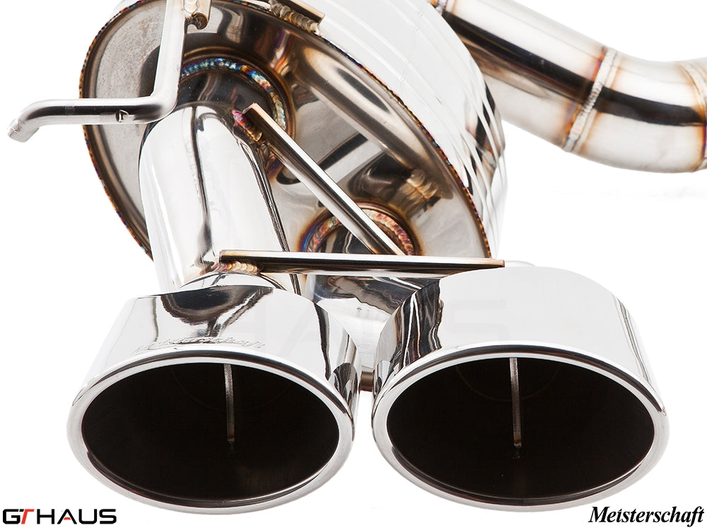 Premium stainless steel exhaust tips for Mercedes-Benz W212 E-Class E63 AMG, showcasing precision craftsmanship and performance.