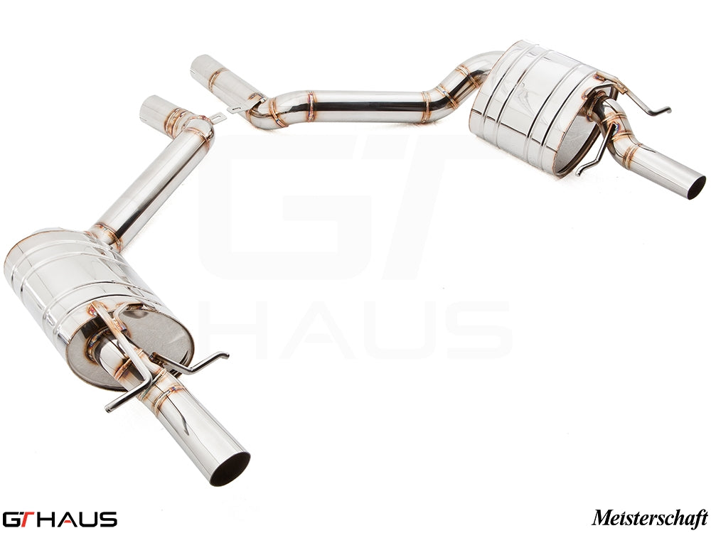 Premium exhaust system for Mercedes-Benz W212 E-Class E63 AMG V8, featuring stainless steel construction and precision engineering.