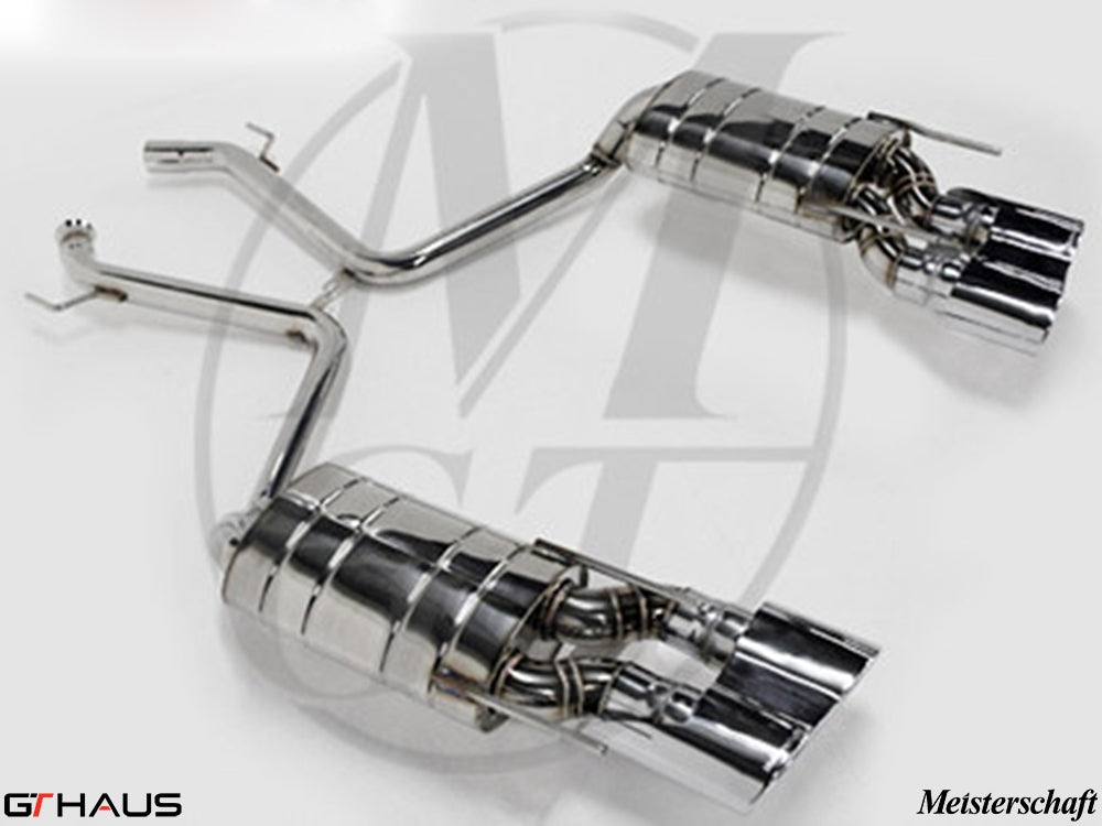Premium stainless steel exhaust system for Mercedes-Benz W216 CL-Class Coupe CL550 V8, enhancing performance and sound.