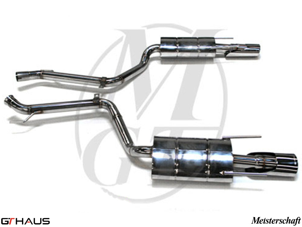 Premium stainless steel exhaust system for Mercedes-Benz W216 CL-Class Coupe CL550 V8, enhancing performance and sound.