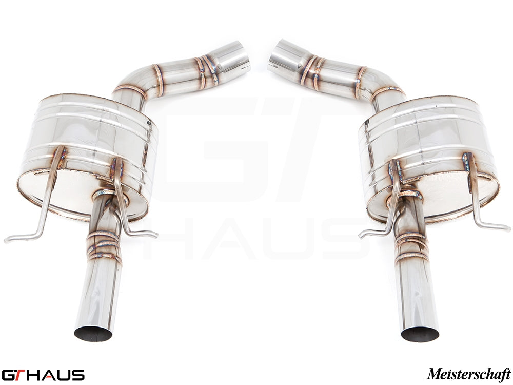 Premium stainless steel exhaust system for Mercedes-Benz W218 CLS-Class Sedan CLS400/450, enhancing performance and sound.