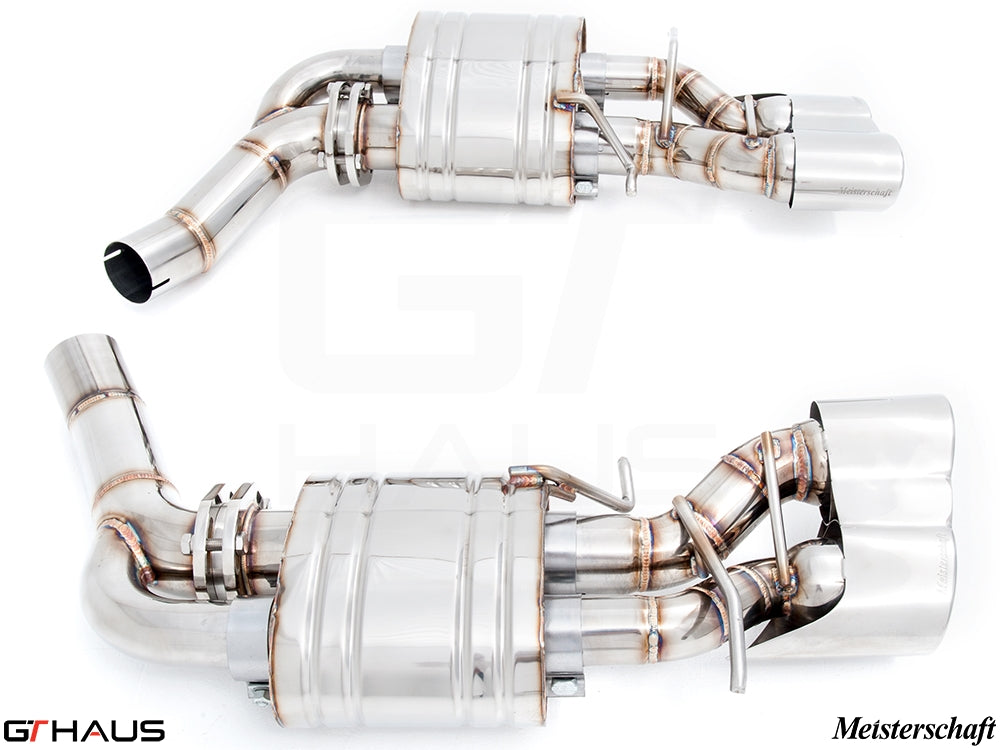 Premium stainless steel exhaust system for Mercedes-Benz W218 CLS-Class CLS500/550 V8 Bi-turbo, enhancing performance and sound.