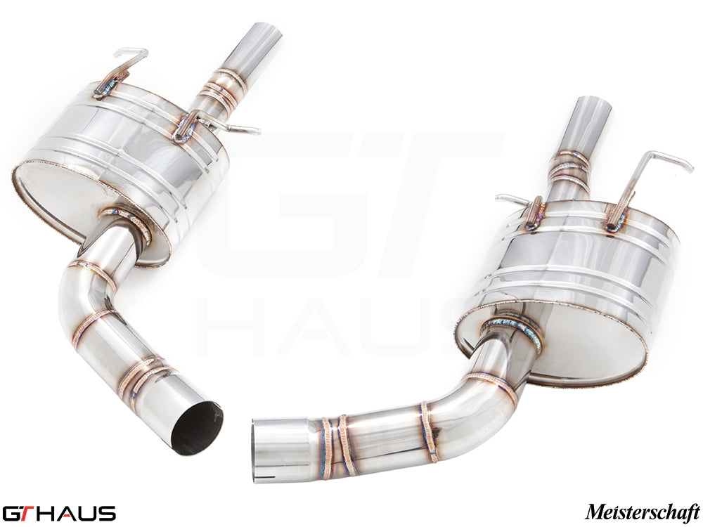 Premium exhaust system for Mercedes-Benz W218 CLS63/63s AMG, featuring stainless steel construction and precision engineering.