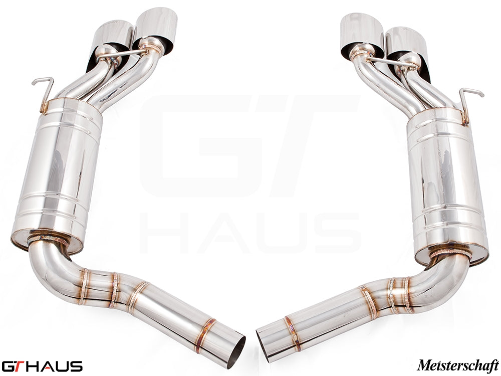 Premium stainless steel exhaust system for Mercedes-Benz W219 CLS550 V8, enhancing performance and sound.