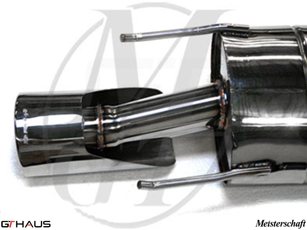 Premium exhaust tip for Mercedes-Benz W221 S-Class S550 V8, featuring polished stainless steel and electronic valve control.