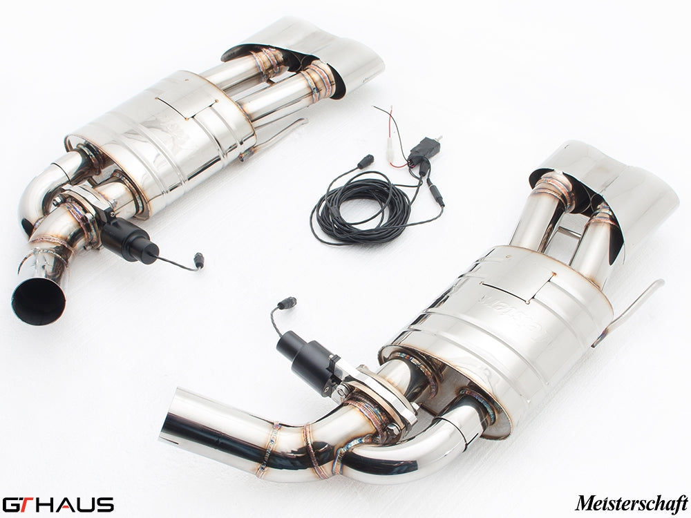 Premium exhaust system for Mercedes-Benz W221 S-Class S600 V12, featuring stainless steel construction and electronic valve control.