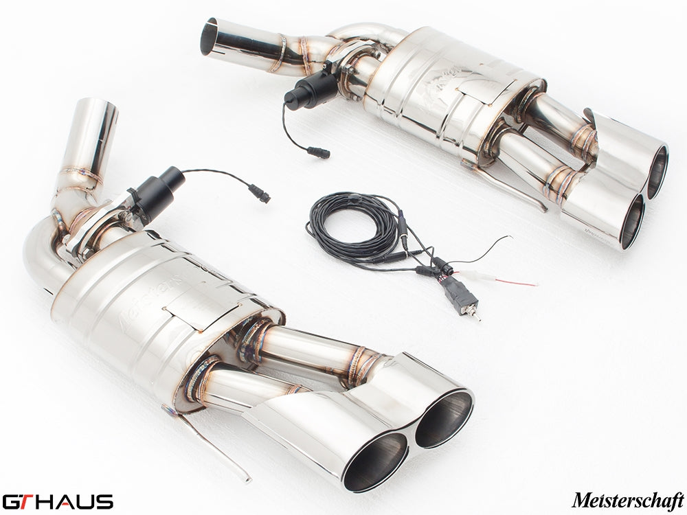Premium stainless steel exhaust system for 2011-2013 Mercedes-Benz W221 S63 V8 Bi-turbo with electronic valve control.