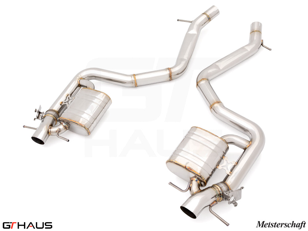 Premium exhaust system for Mercedes-Benz W223 S580 (V8 Bi-Turbo) featuring stainless steel construction and enhanced performance.