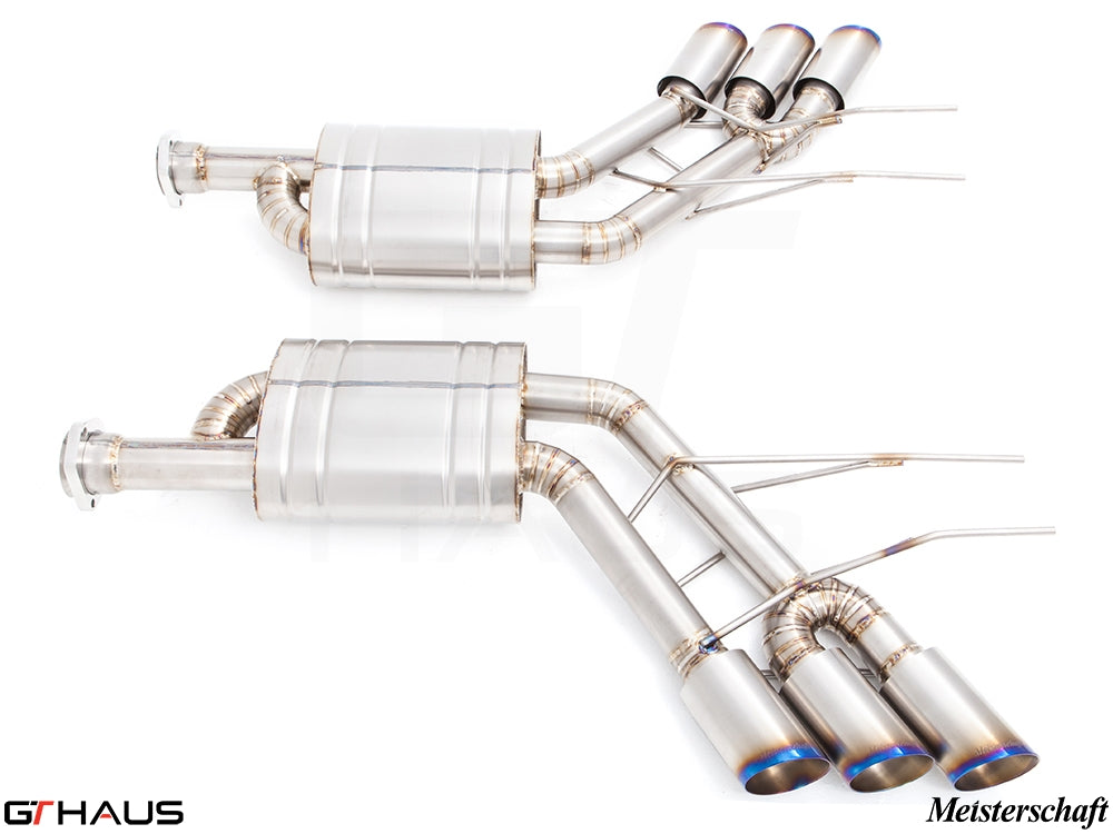 Premium performance exhaust system for Mercedes-Benz W463 G-Class G500/550 AMG 4x4 Special Edition, featuring stainless steel construction.