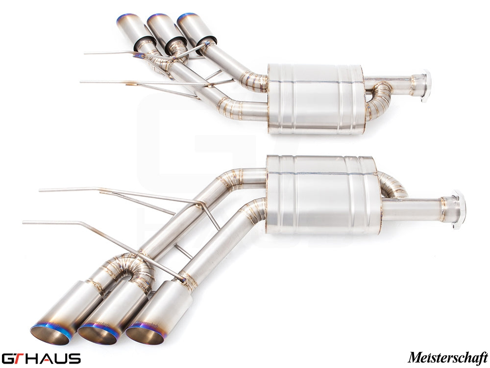 Premium exhaust system for Mercedes-Benz W463 G-Class G500/550 AMG 4x4 Special Edition, featuring stainless steel construction.