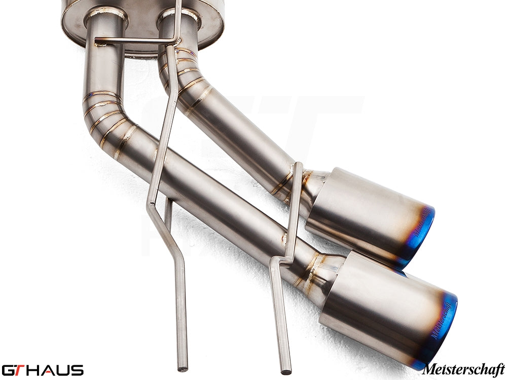 Premium stainless steel exhaust system for Mercedes-Benz W463 G-Class G500/550, featuring dual tips and performance design.