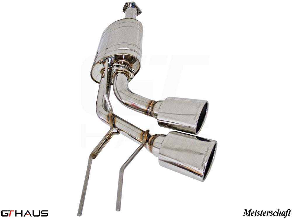 Premium stainless steel exhaust system for Mercedes-Benz W463 G-Class G55 AMG, featuring dual polished tips.