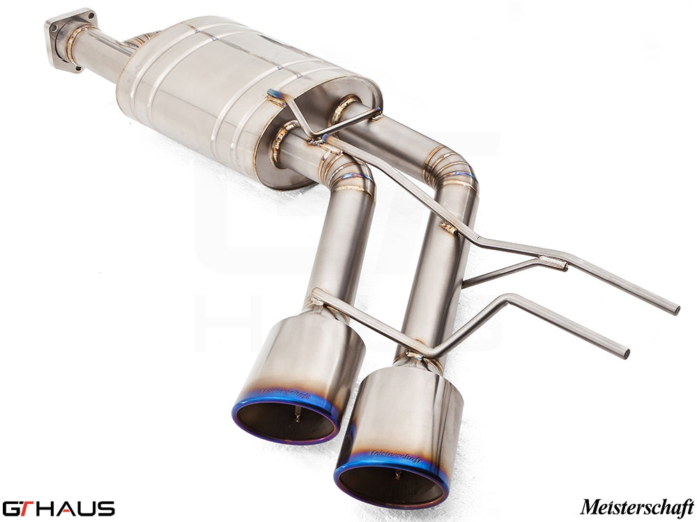 Premium exhaust system for Mercedes-Benz W463 G-Class G63 AMG featuring stainless steel construction and dual tips.