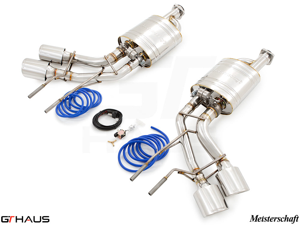 Premium exhaust system for Mercedes-Benz W463 G-Class G65 AMG, featuring stainless steel construction and electronic valve control.