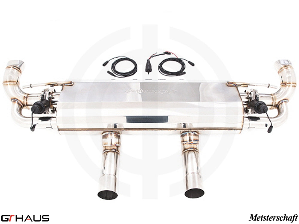 Premium performance exhaust system for 2016-2019 Mercedes-Benz GLS550, featuring stainless steel construction and electronic valve control.