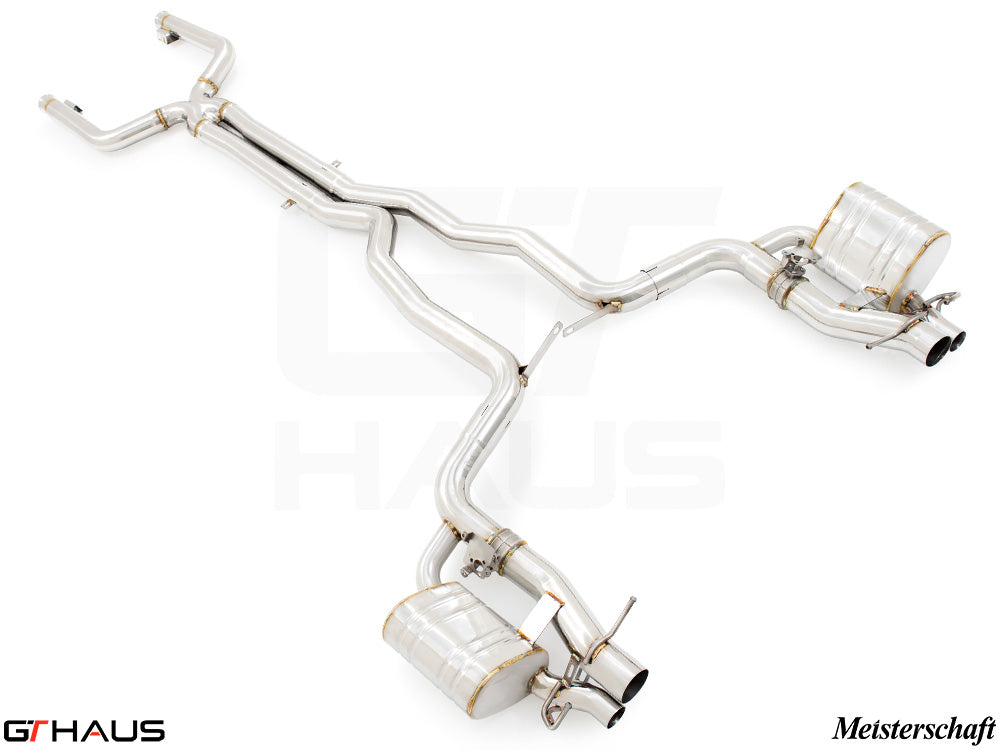 Premium stainless steel exhaust system for Mercedes-Benz X290 GT63 AMG V8 Twin Turbo, enhancing performance and sound.