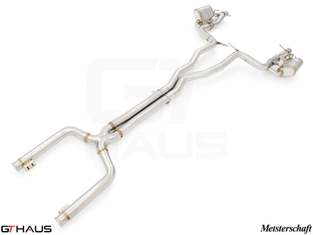 Premium stainless steel exhaust system for Mercedes-Benz X290 GT63 AMG V8 Twin Turbo, enhancing performance and sound.