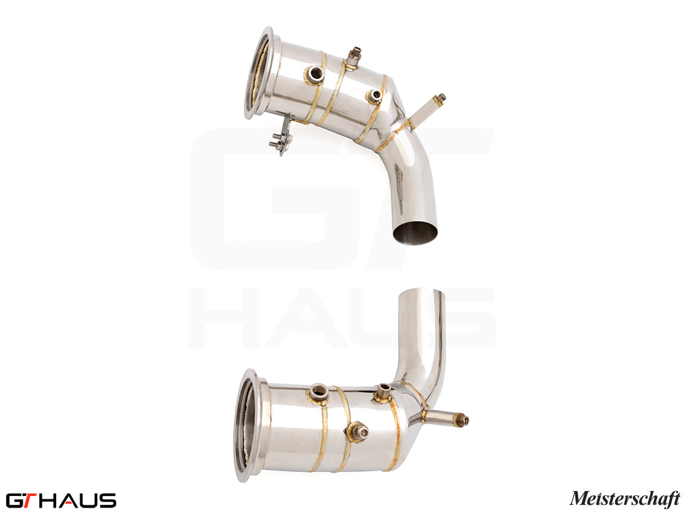 Premium stainless steel down pipes for Porsche 911 (992 Chassis) 2019-2024 with OBD2 and 400 CEL sport cats.