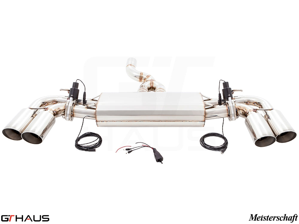 Premium exhaust system for Porsche Cayenne (2nd Gen) TDI featuring stainless steel construction and electronic valve control.