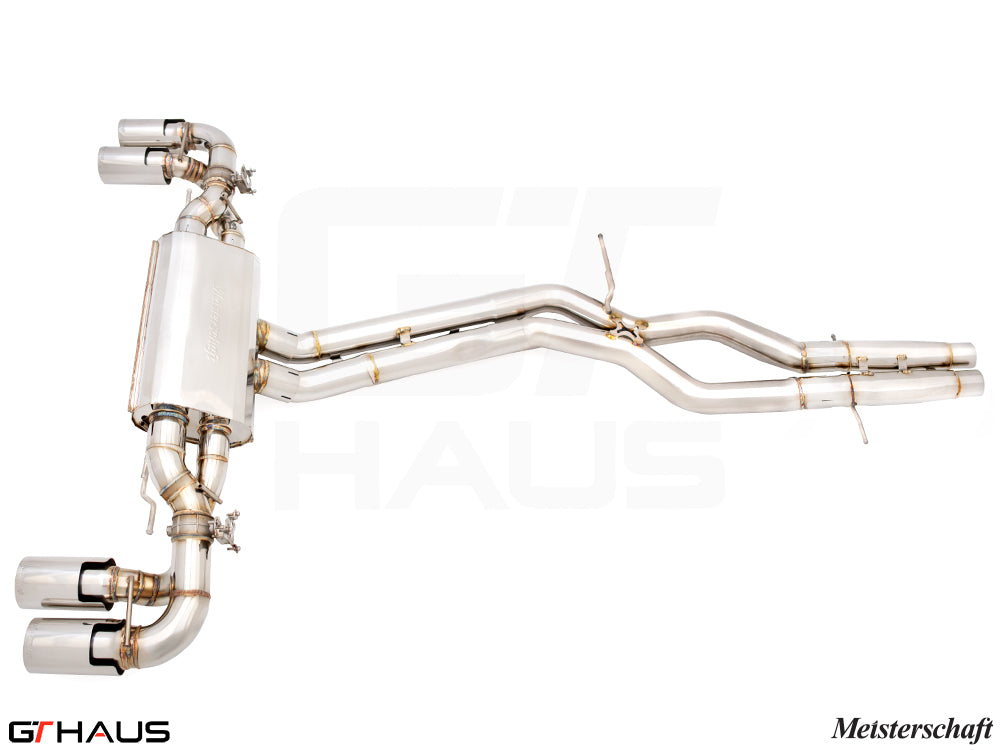 Premium performance exhaust system for Porsche Cayenne SUV/Coupe (2019-2023) featuring stainless steel construction.
