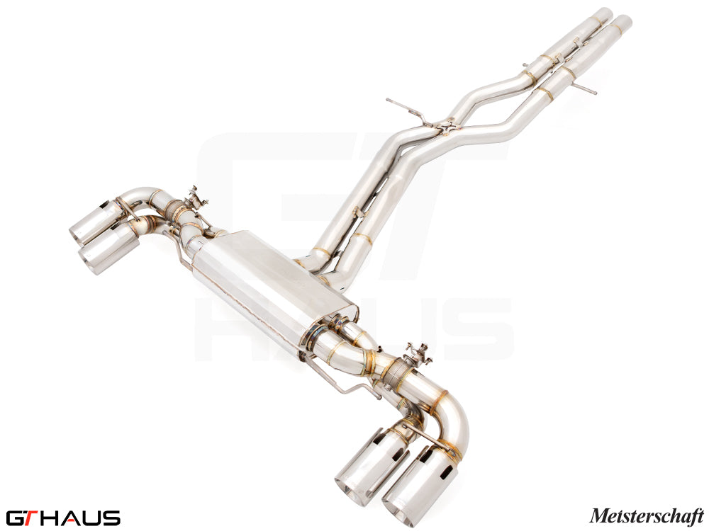 Premium performance exhaust system for Porsche Cayenne SUV/Coupe (2019-2023) featuring stainless steel construction.