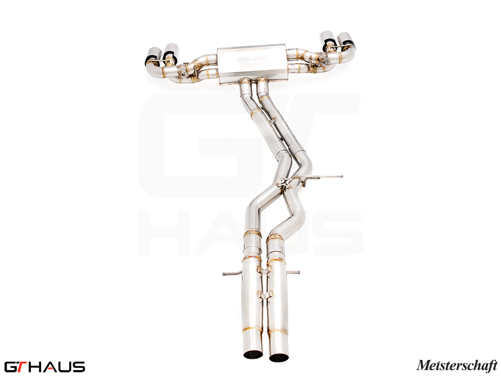 Premium performance exhaust system for 2024+ Porsche Cayenne SUV/Coupe, enhancing sound and efficiency.