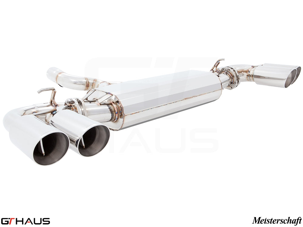 Premium exhaust system for 2024+ Porsche Cayenne SUV/Coupe V6 Turbo, featuring dual polished tips and advanced design.