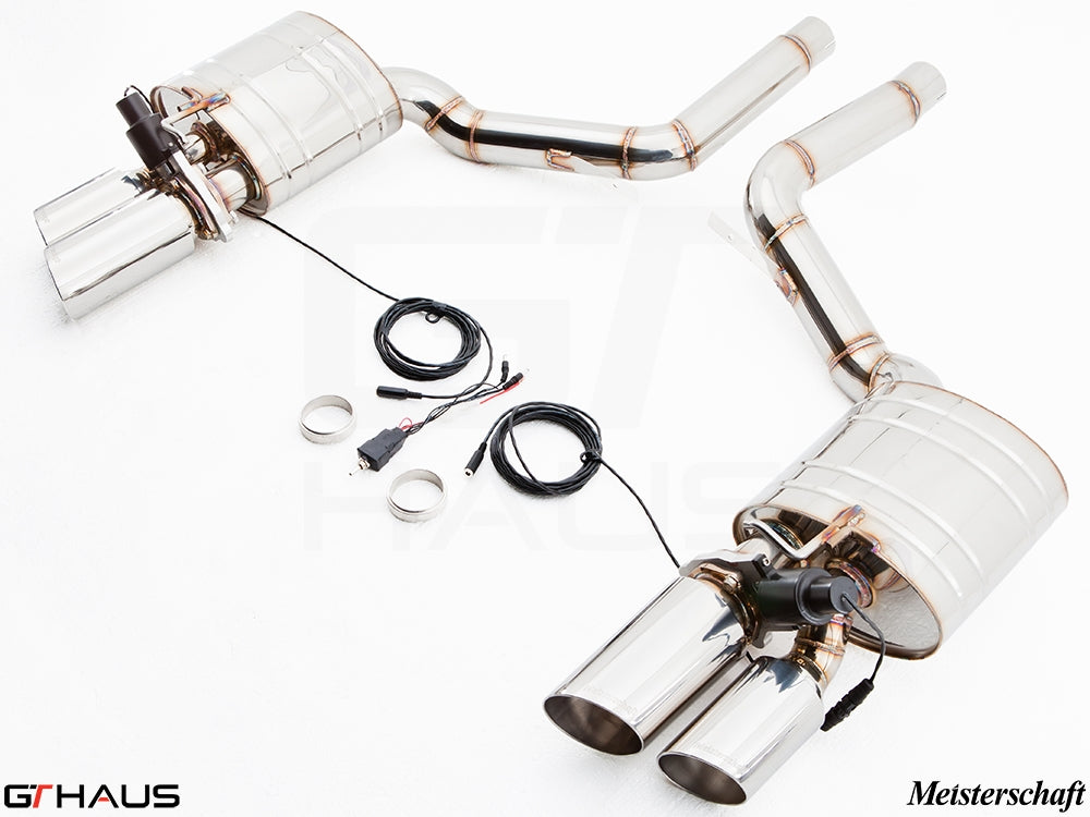 Premium exhaust system for Porsche Panamera Sedan 970 V6 Diesel, featuring stainless steel construction and electronic valve control.