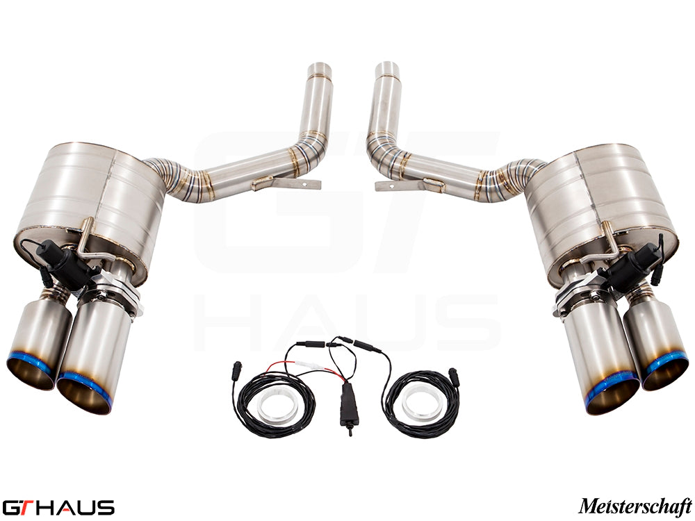 Premium exhaust system for Porsche Panamera Sedan 970 V6 Diesel, featuring stainless steel construction and electronic valve control.