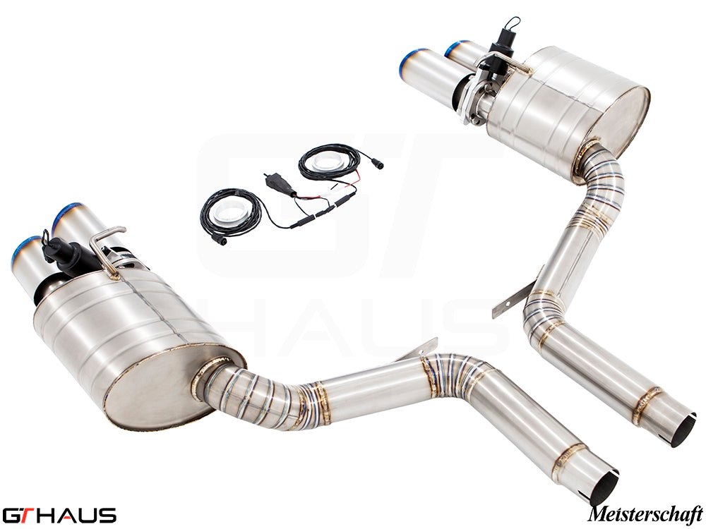 Premium exhaust system for Porsche Panamera 970 V6 Diesel, featuring stainless steel construction and electronic valve control.