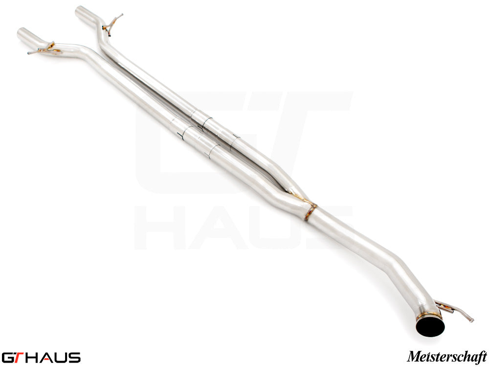 Premium cat-back LSR bolt-on pipes for 2017-2023 Porsche Panamera Sedan 971 V6 models, enhancing performance and sound.