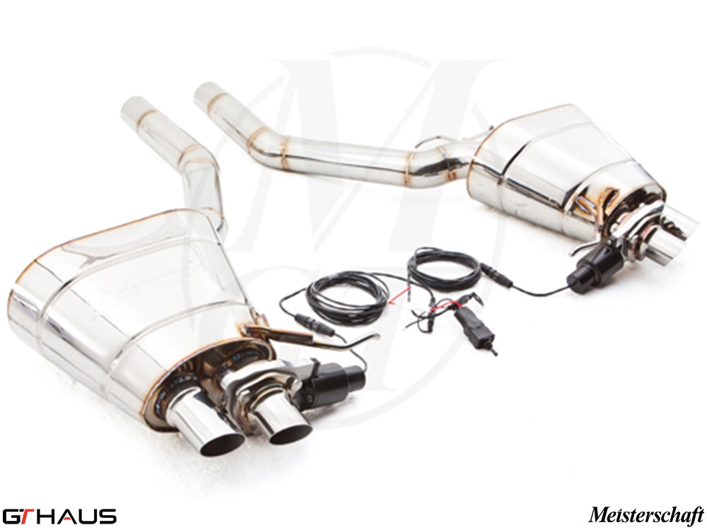 Premium exhaust system for Rolls Royce Dawn V12 Bi-turbo Coupe, featuring stainless steel construction and electronic valve control.