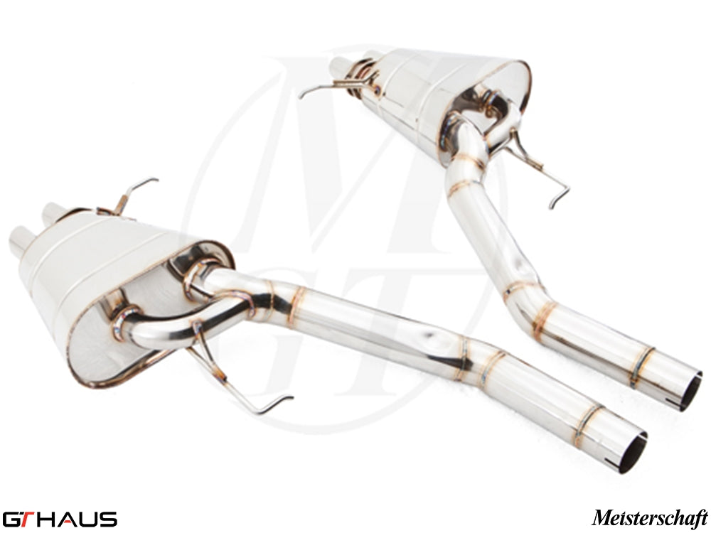 Premium exhaust system for Rolls Royce Ghost V12 Bi-turbo sedan, enhancing performance and sound with a sleek design.