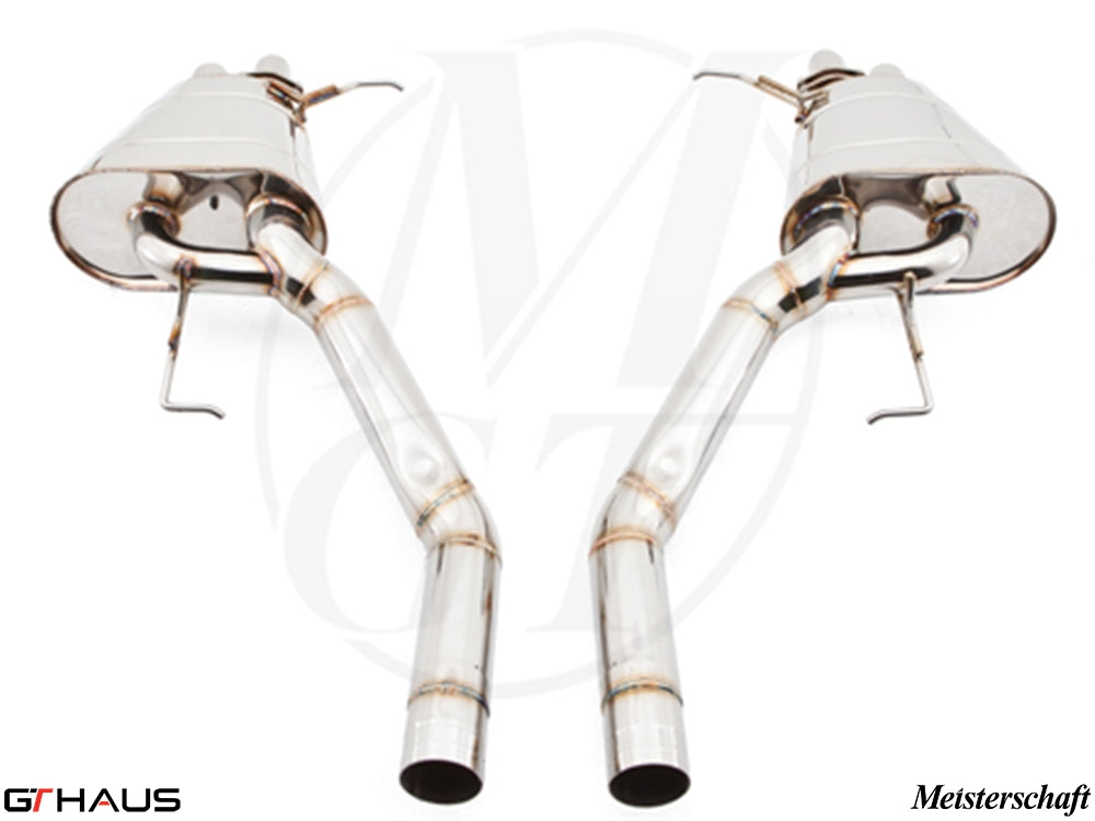 Premium exhaust system for Rolls Royce Ghost V12 Bi-turbo sedan, featuring high-quality stainless steel construction.