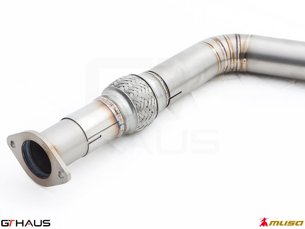 Premium stainless steel front Y-pipe collector section for Infiniti G37, G37S, and Q40 Sedan, enhancing exhaust performance.