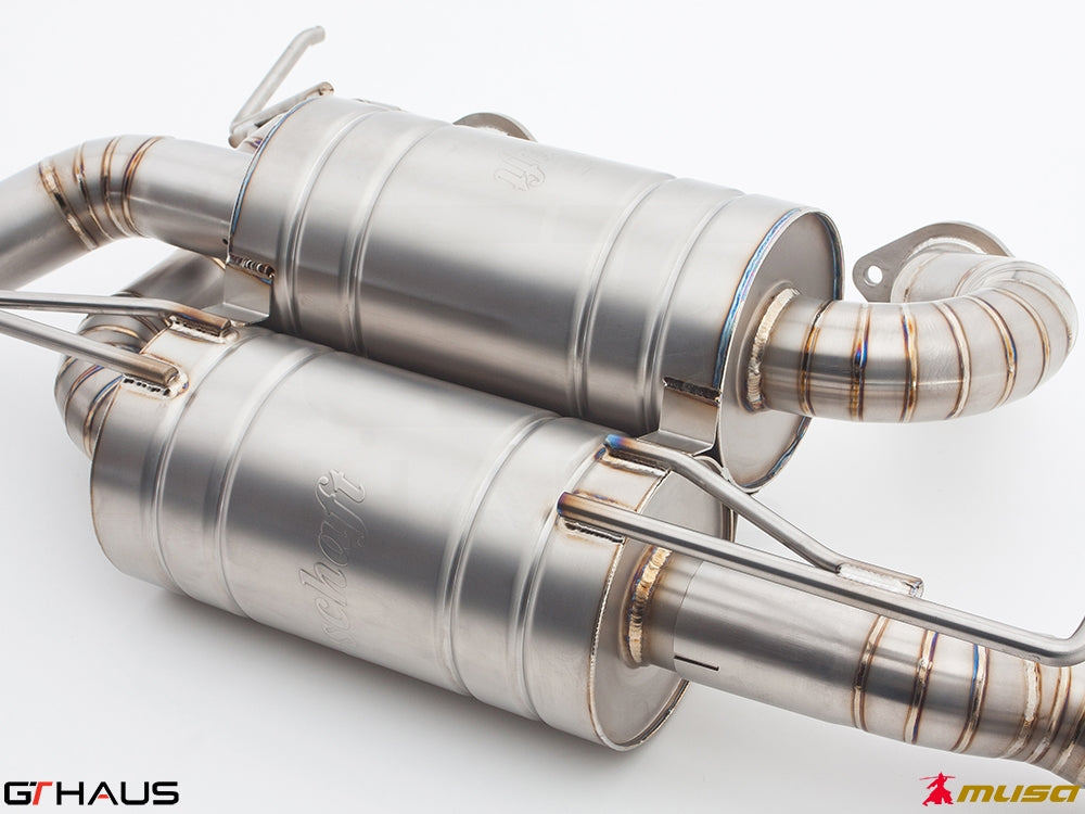 Premium stainless steel exhaust system for Infiniti G37, G37S, Cabrio, and Q60 Coupe, enhancing performance and sound.